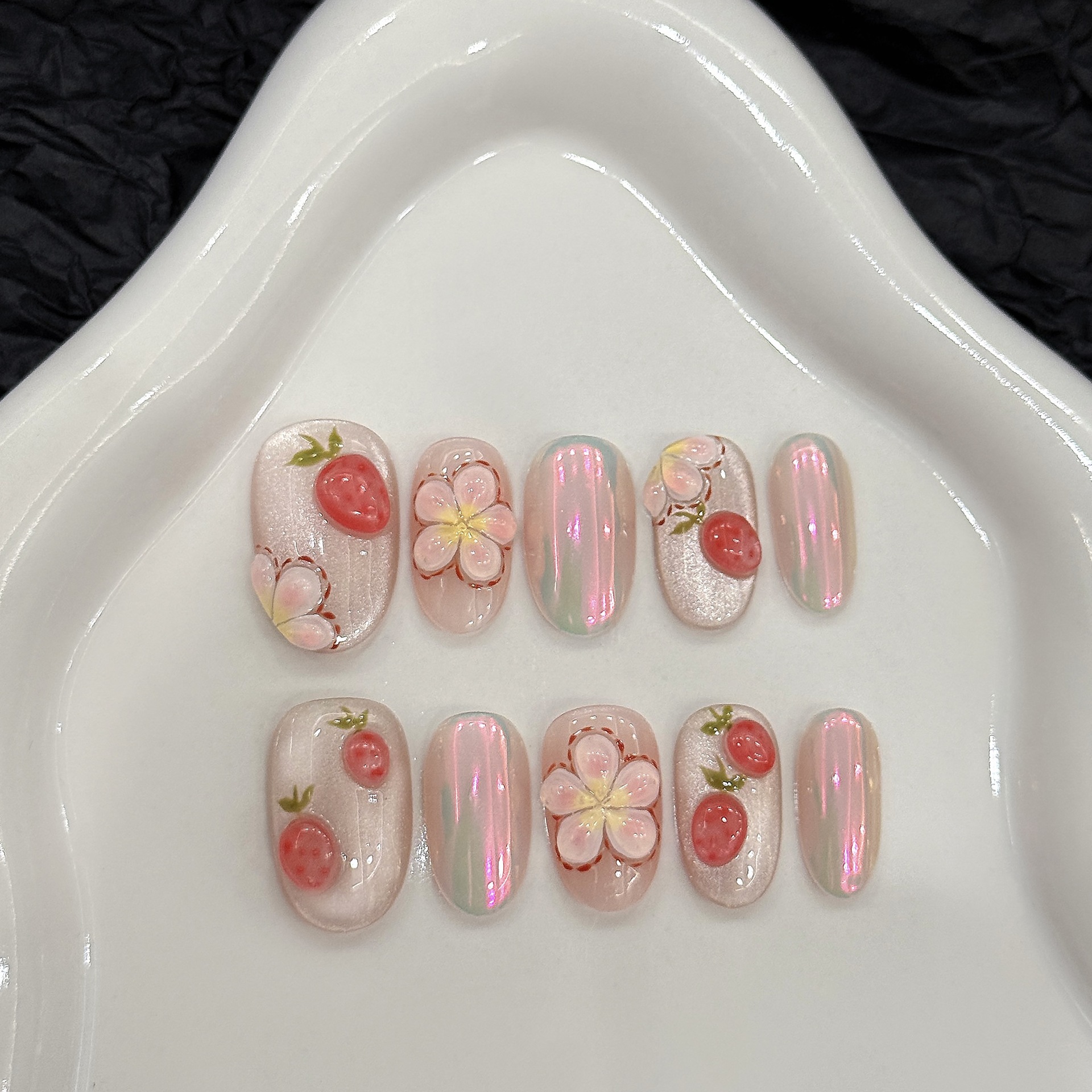Resin Art Flower - 10pcs Short Oval 