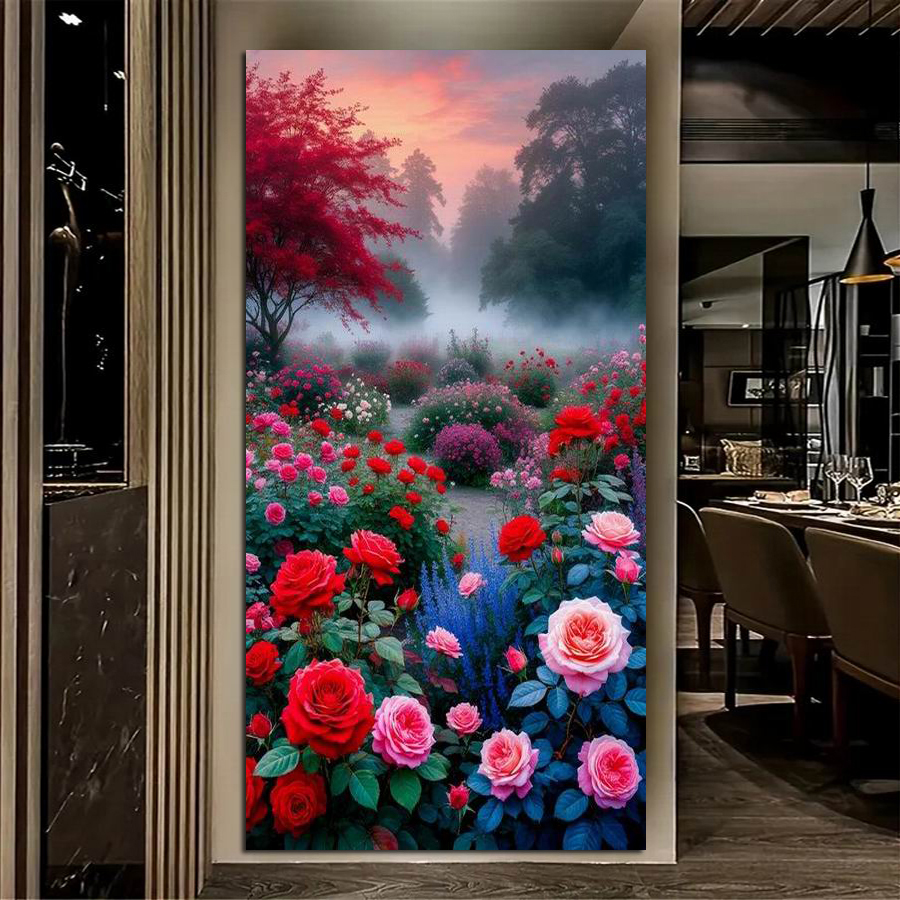 Resin Art Flowers - Morning Mist Colorful Flowers Large Size