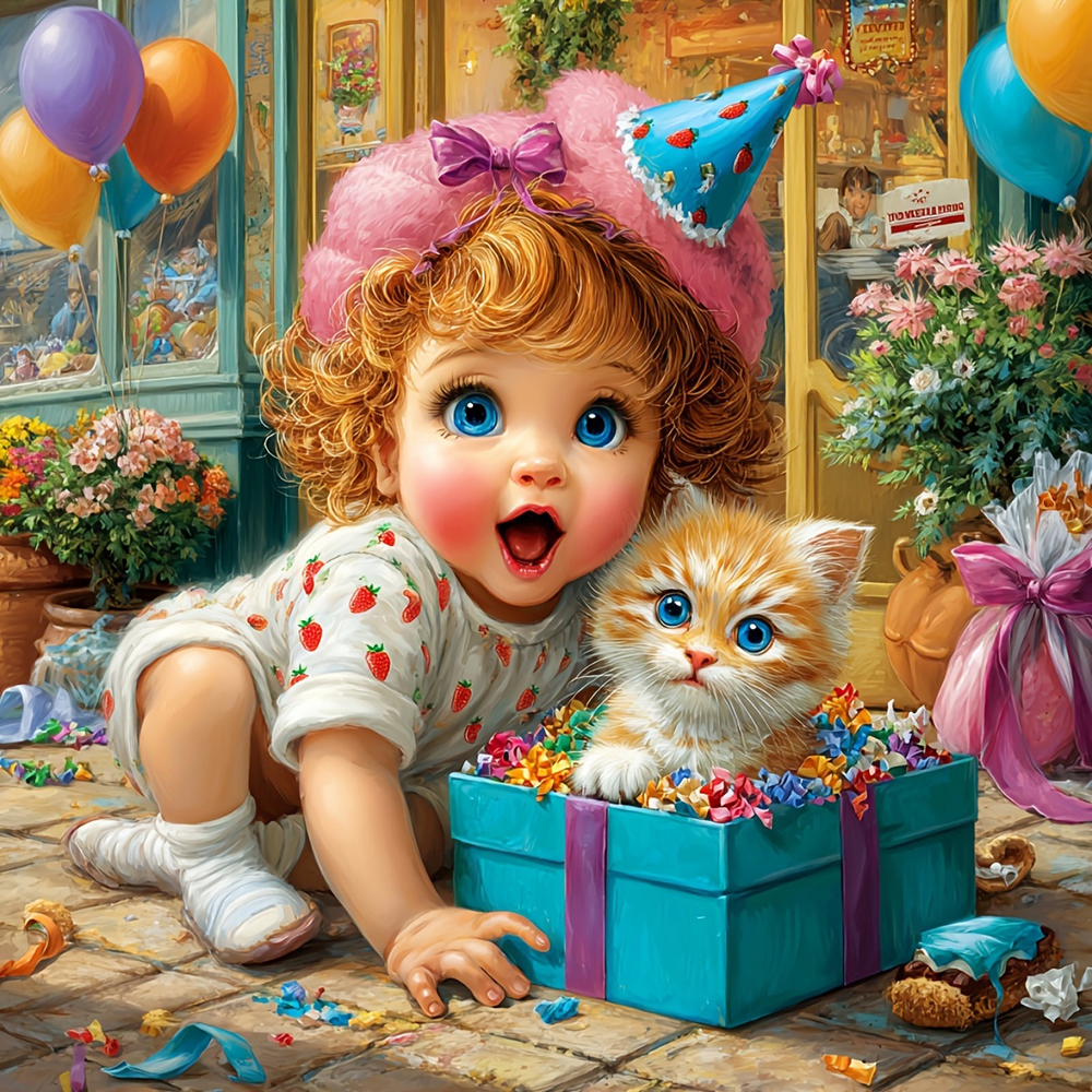 Resin Art Workshop - EverShine DIY Diamond Painting Girl Cat