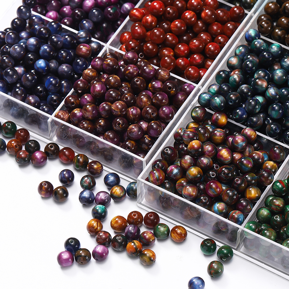 Resin Art Acrylic - 20-50pcs/lot Glitter Mitation Cat Eye Round