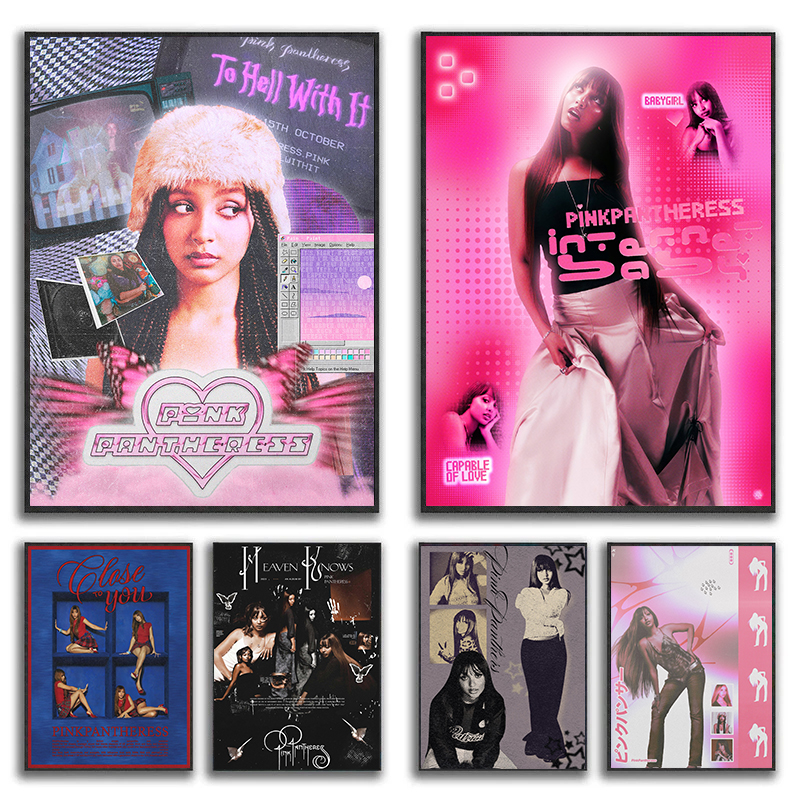 Resin Art Aesthetic - Pop Singer Pink P-Pantheress Vintage Millennium