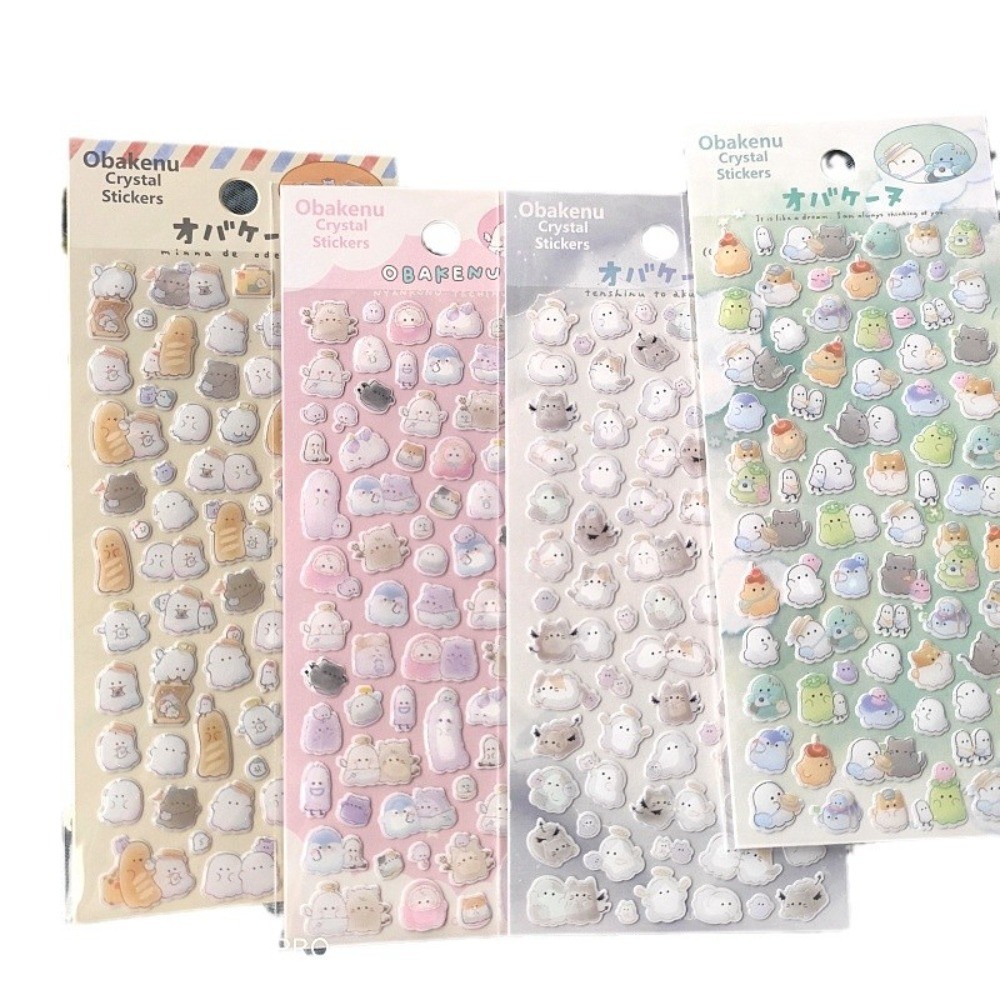 Resin Art Sticker - 4-Piece Officially Licensed Cute Ghost &