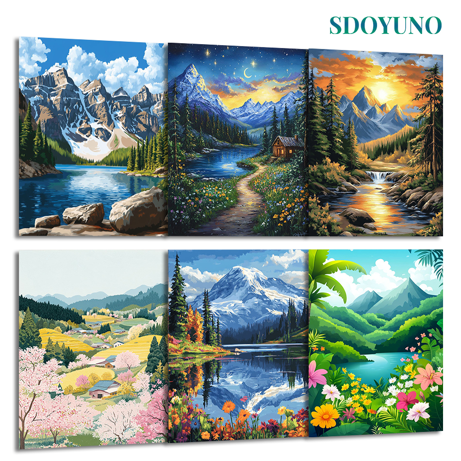 Resin Art Acrylic - 2026 Painting By Acrylic Number Mountain