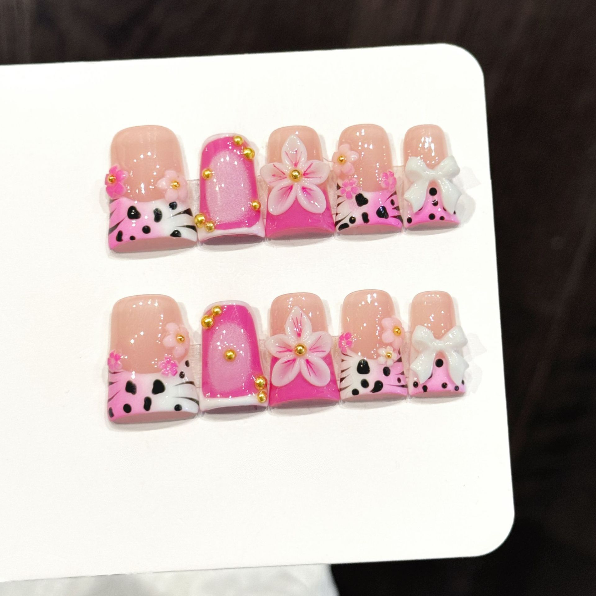 Resin Art Flower - 10pcs Pure Hand Pressed Duck Nail