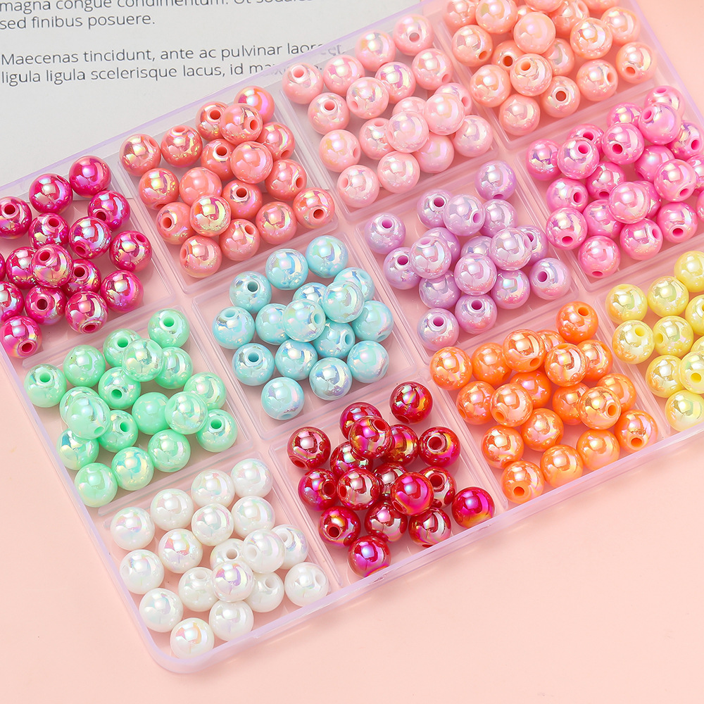 Resin Art Acrylic - 50/100pcs 6/8/10mm AB Color Acrylic Beads