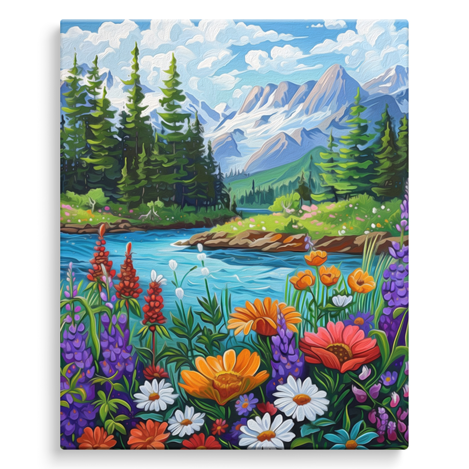 Resin Art Flower - 2026-Paint By Numbers,Scenic Flower Balloon Mountain,Arts