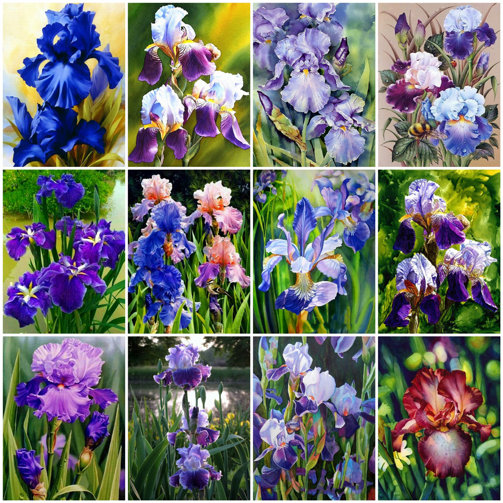 Resin Art Flowers - Diy Diamond Painting Iris Flower Full