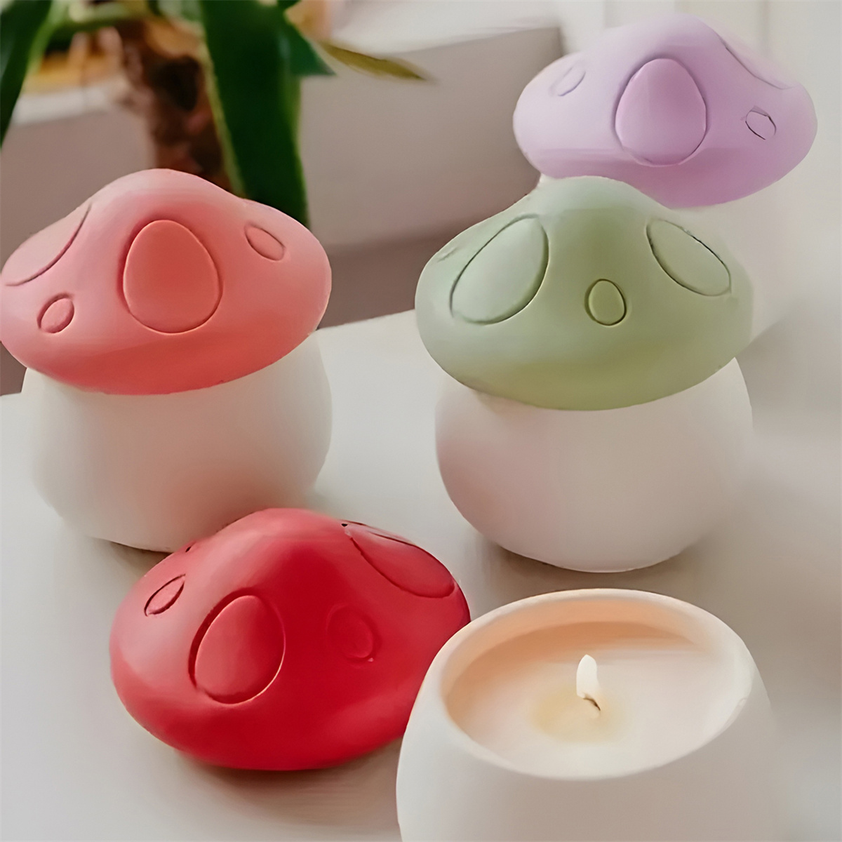 Coaster Mold Square - Mushroom House Jewelry Storage Box Silicone