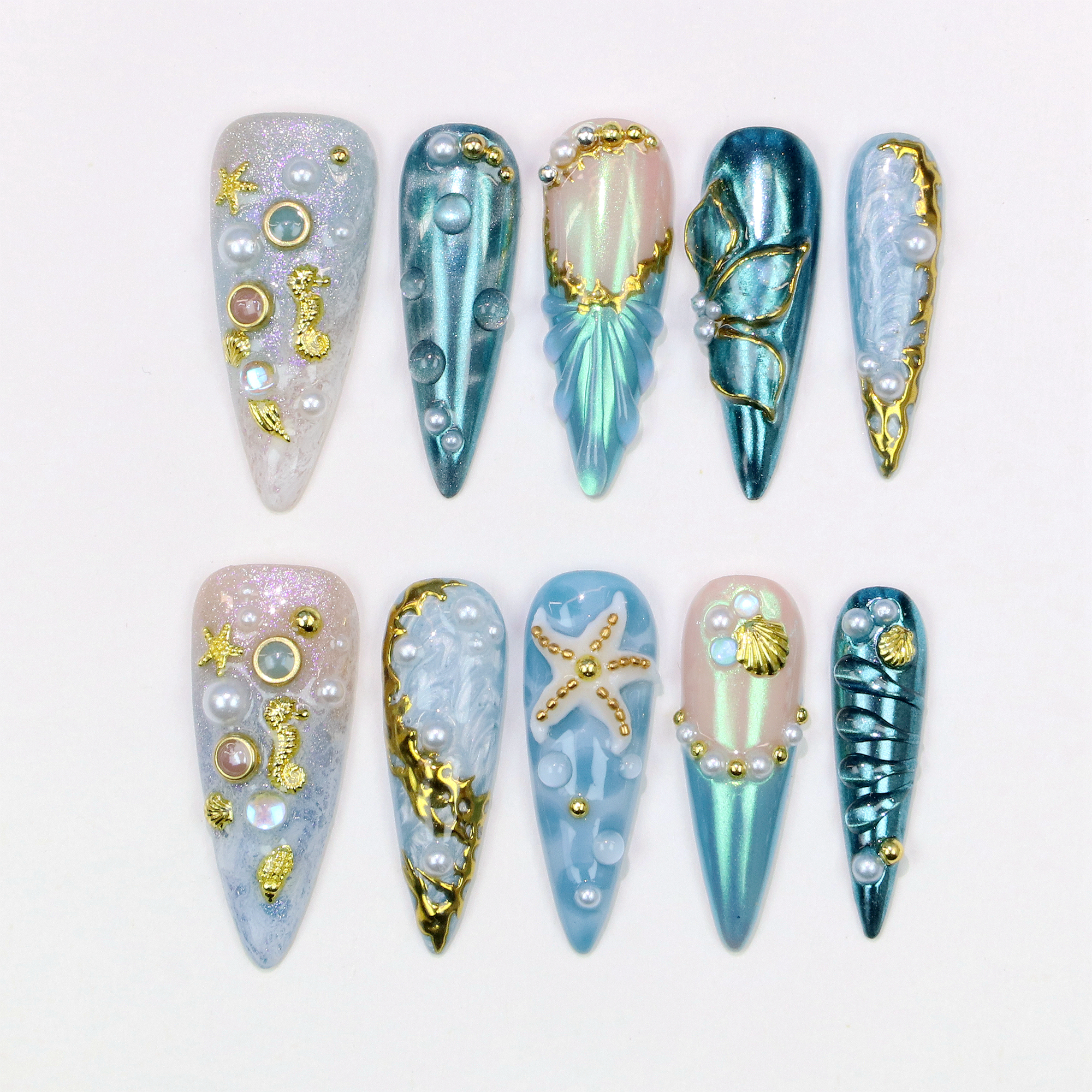 10Pcs 3D Nature Ocean theme Lo - مراجعة Resin Art Beach Theme وسعره