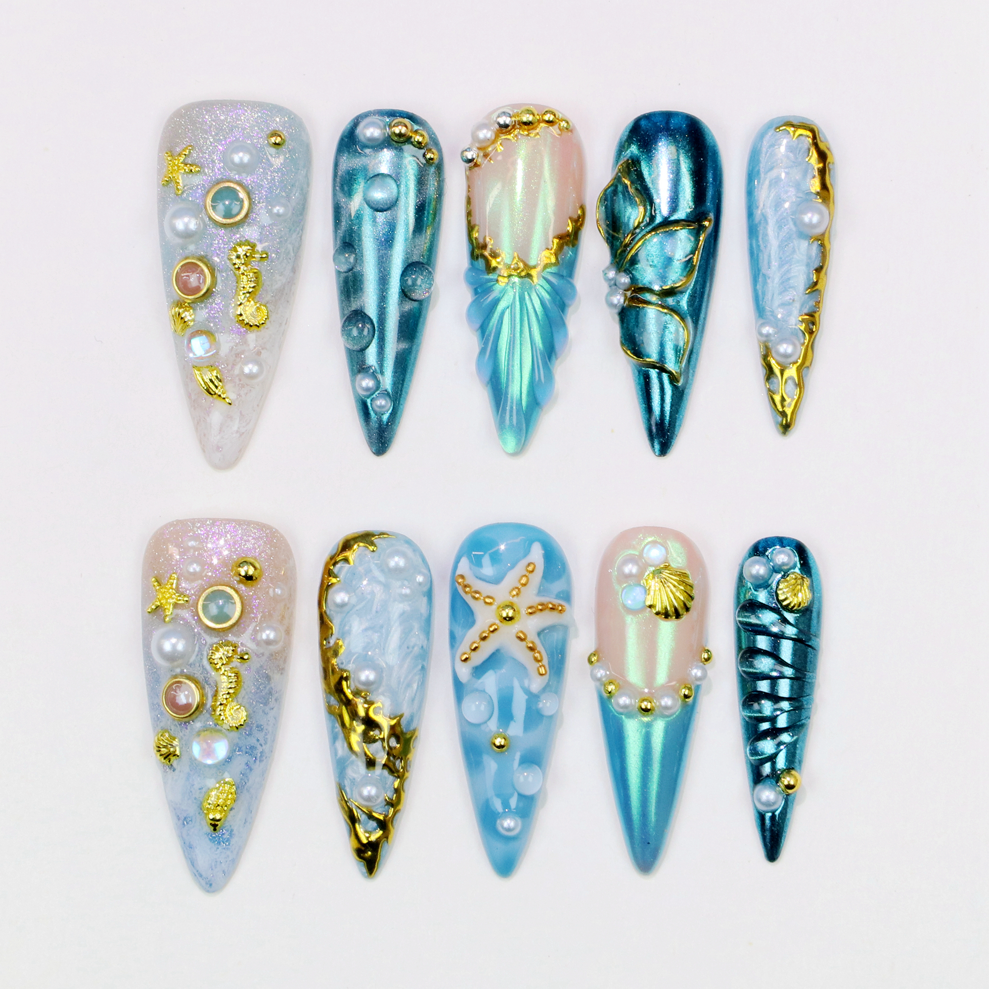 10Pcs 3D Nature Ocean theme Lo - مراجعة Resin Art Beach Theme وسعره