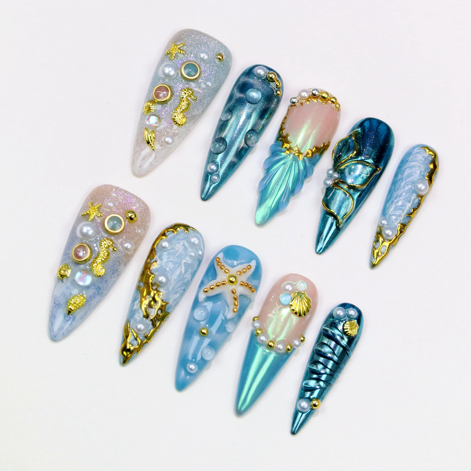 10Pcs 3D Nature Ocean theme Lo - مراجعة Resin Art Beach Theme وسعره
