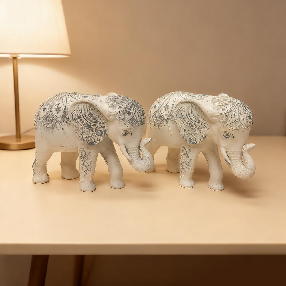 Bohemian Elephant Statue, Resi - مراجعة Resin Art Gift For Anniversary وسعره