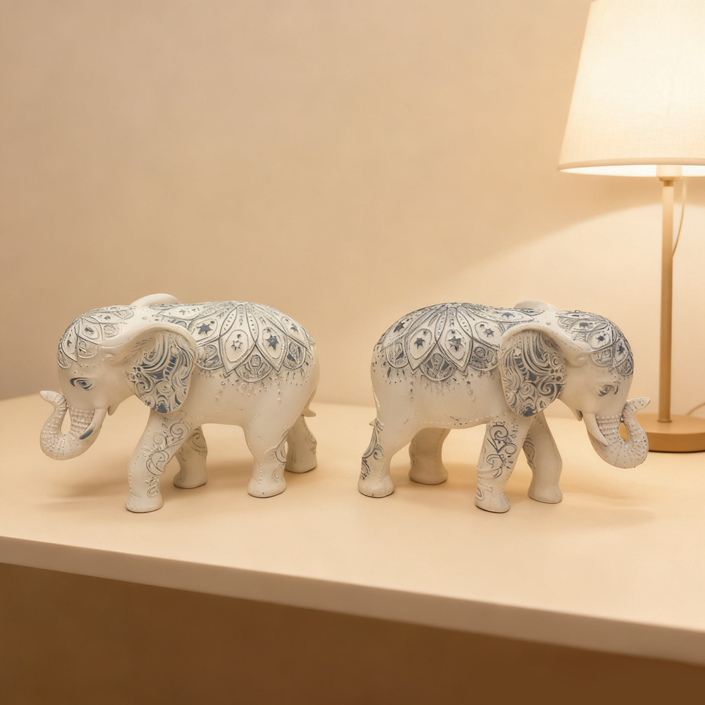 Bohemian Elephant Statue, Resi - مراجعة Resin Art Gift For Anniversary وسعره