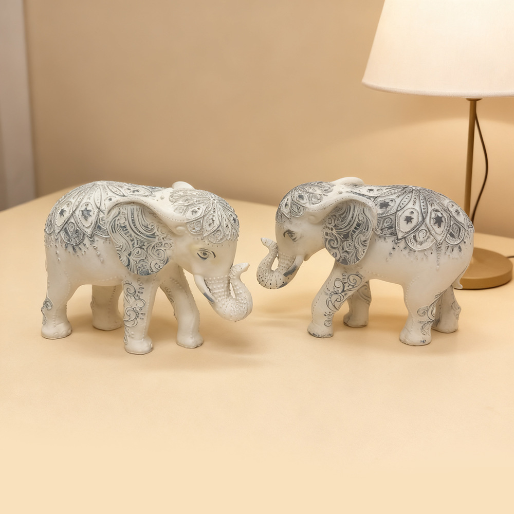 Bohemian Elephant Statue, Resi - مراجعة Resin Art Gift For Anniversary وسعره