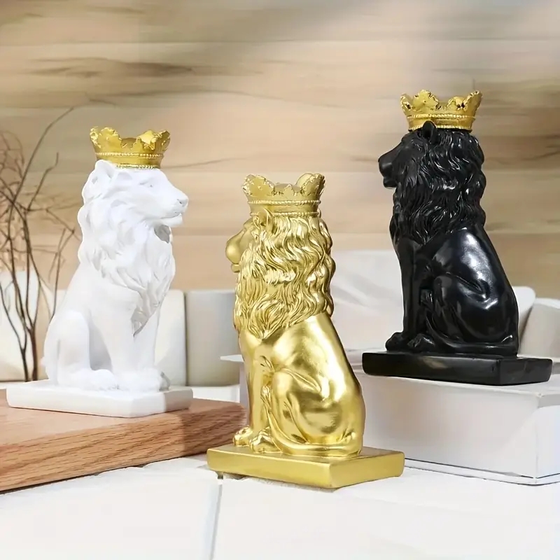 Creative Lion Statue Crown Lio - مراجعة Resin Art India وسعره