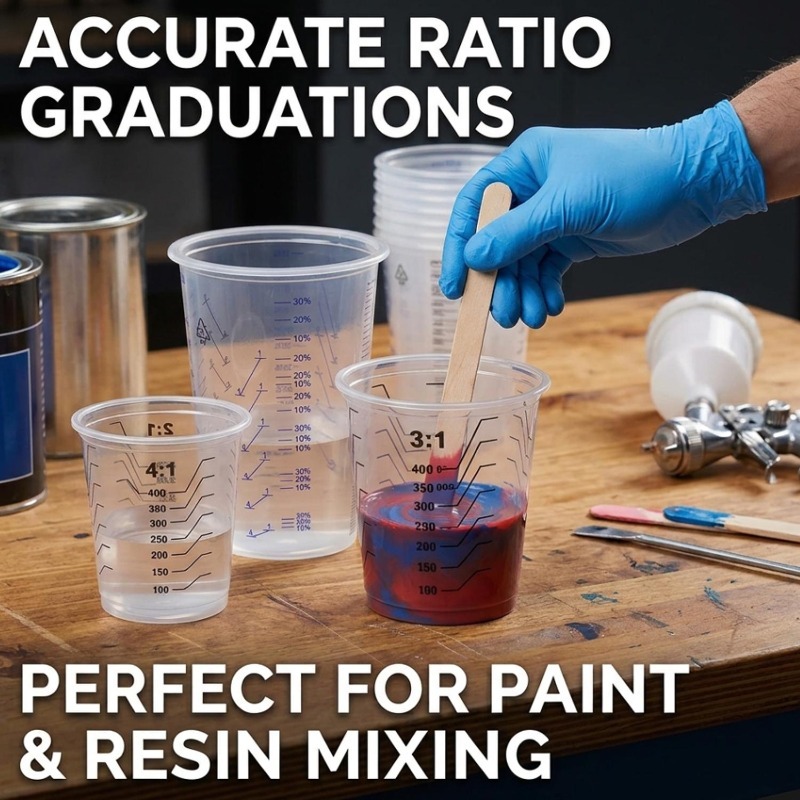 Transparent Plastic Measuring  - مراجعة Resin Mixing Cup وسعره