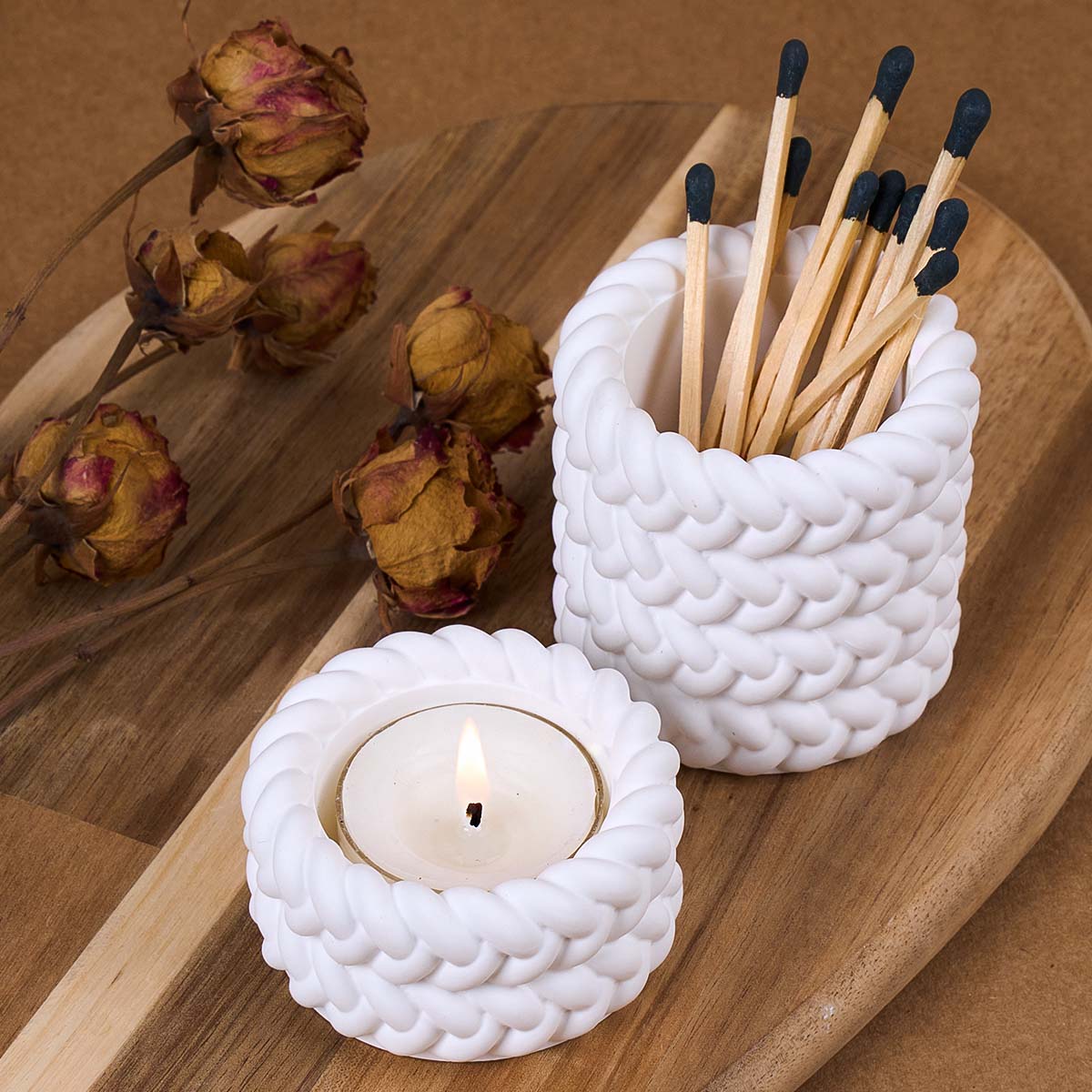 1/2/3/4 Floors Hemp Rope Candl - مراجعة Coaster Mold Square وسعره