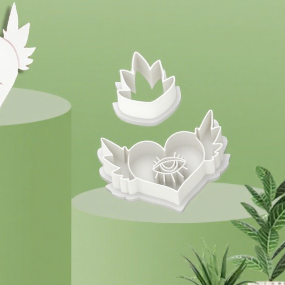 2pcs Flame Heart And Angel Win - مراجعة Coaster Mold Square وسعره