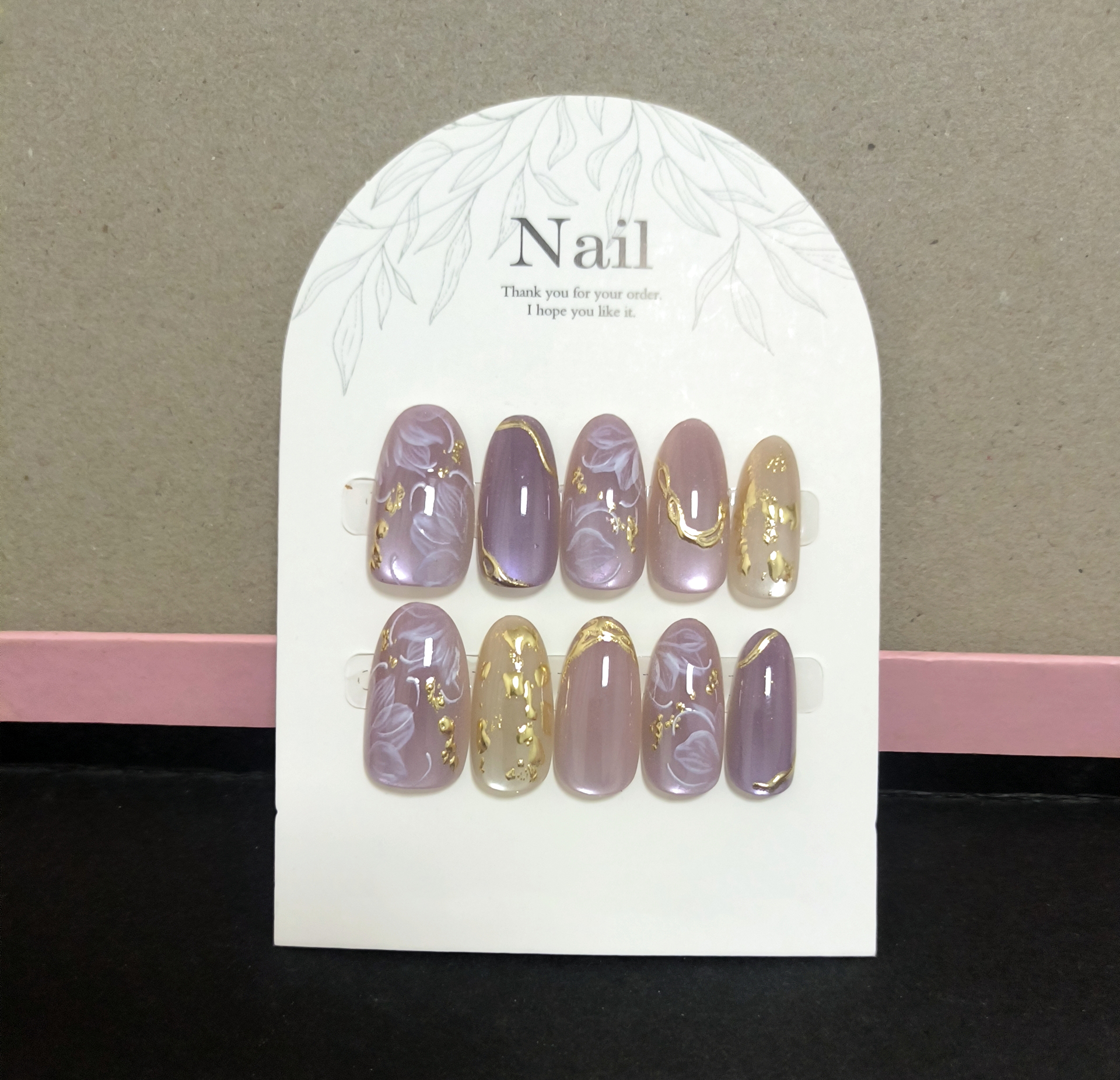 10pcs Handmade Press On Nails  - مراجعة Resin Art Flower وسعره