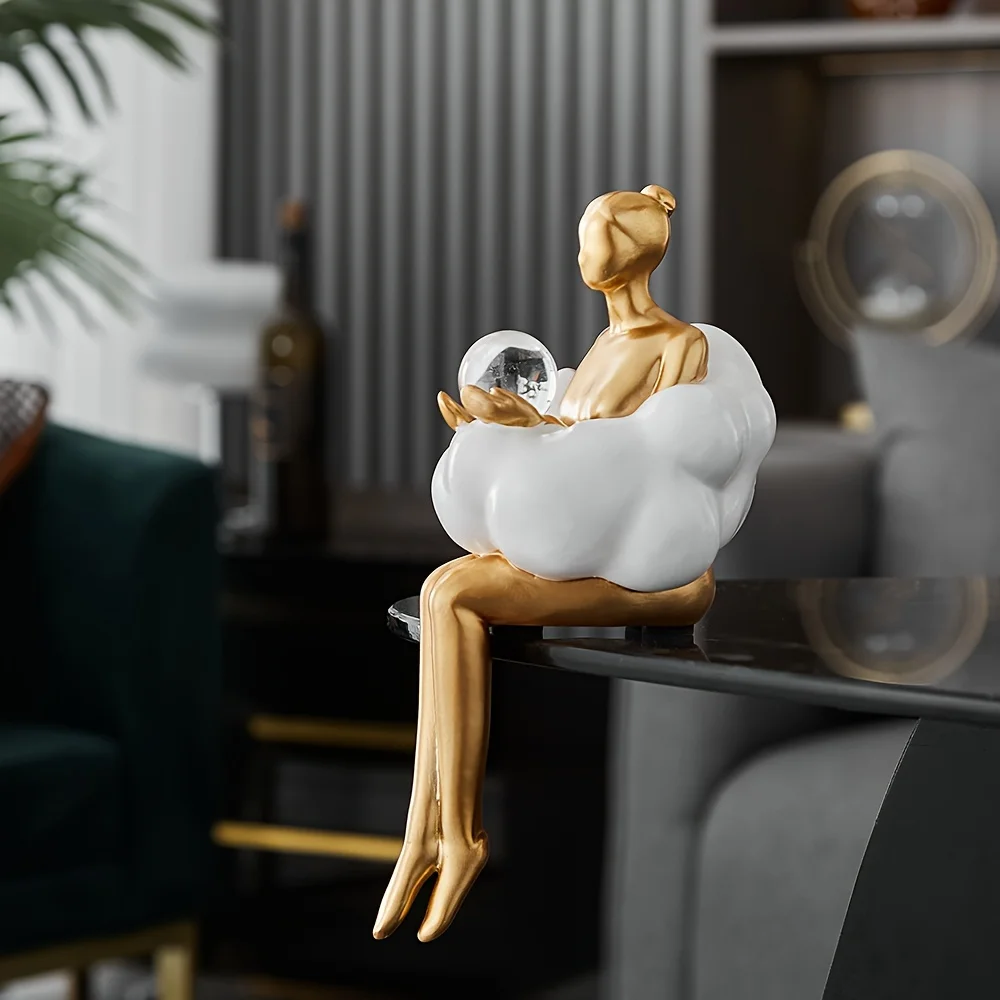 Cloud Girl Sculpture Abstract  - مراجعة Resin Art Aesthetic وسعره