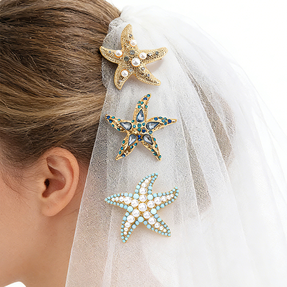 Bohemian Starfish Brooch Pins  - مراجعة Resin Art Beach Theme وسعره