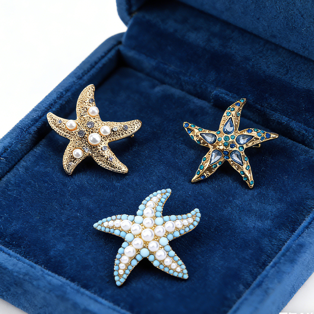 Bohemian Starfish Brooch Pins  - مراجعة Resin Art Beach Theme وسعره