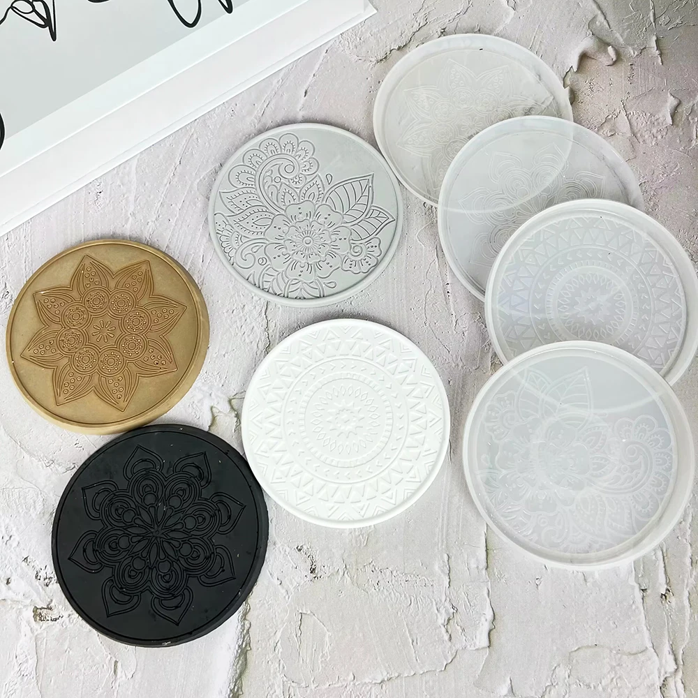 Mandala Round Coaster Resin Si - مراجعة Coaster Mold Square وسعره