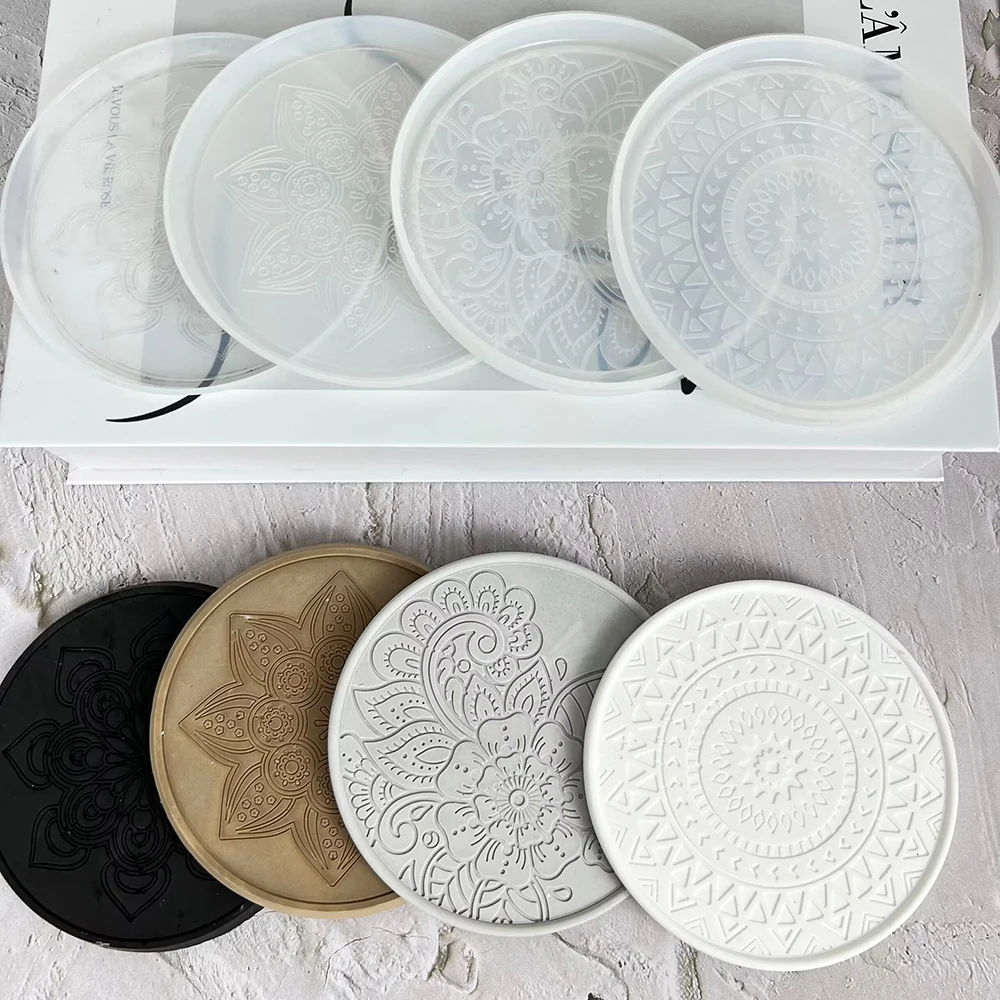 Mandala Round Coaster Resin Si - مراجعة Coaster Mold Square وسعره