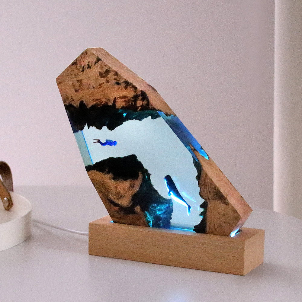 New Underwater Cave Whale Dive - مراجعة Resin Art Gift For Anniversary وسعره