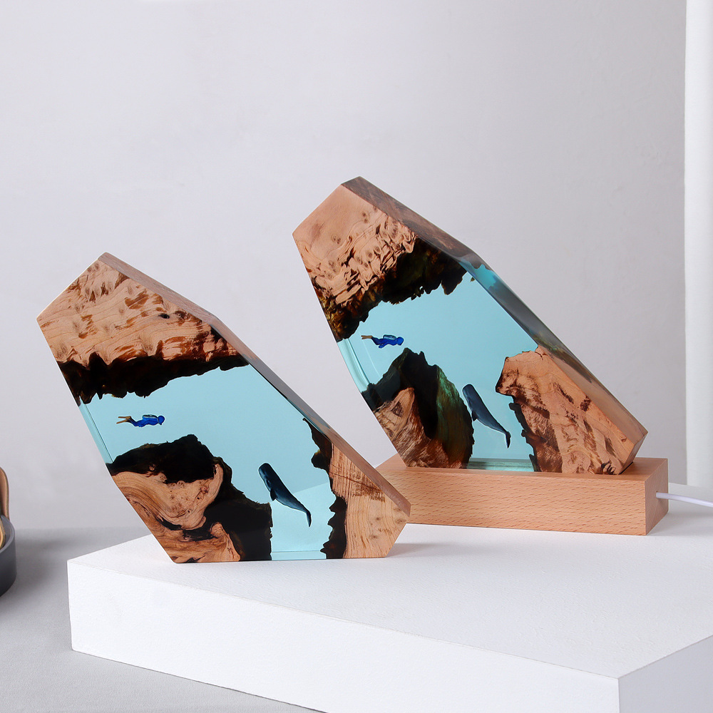 New Underwater Cave Whale Dive - مراجعة Resin Art Gift For Anniversary وسعره