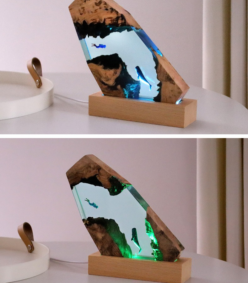 New Underwater Cave Whale Dive - مراجعة Resin Art Gift For Anniversary وسعره