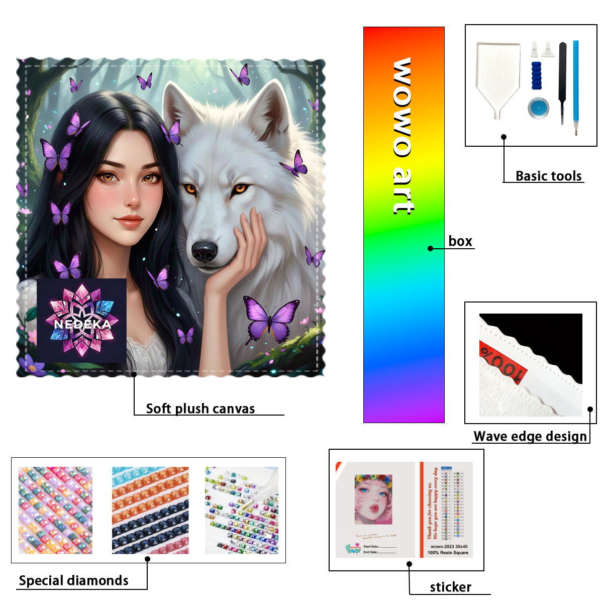 【NEDEKA_ Diamond Art】Purple Bu - مراجعة Resin Art Purple وسعره