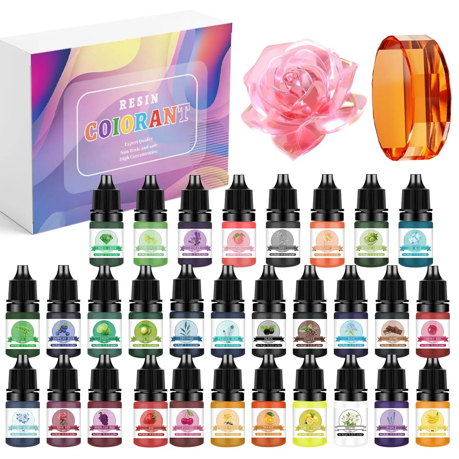 30Colors 5ml Epoxy Resin Pigme - مراجعة Resin Art Acrylic وسعره