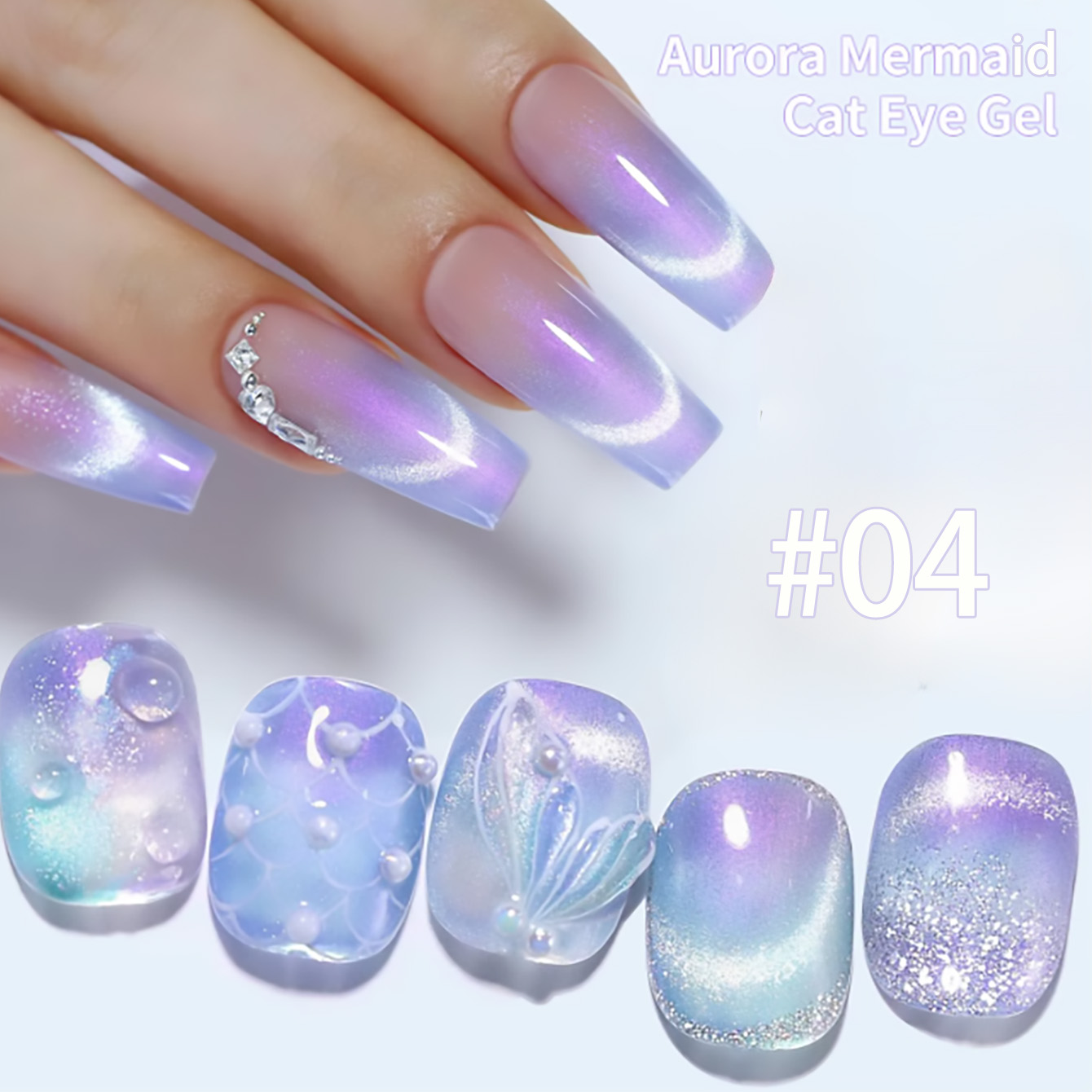 1-9pcs TC Summer Dreamy Mermai - مراجعة Resin Art Purple وسعره