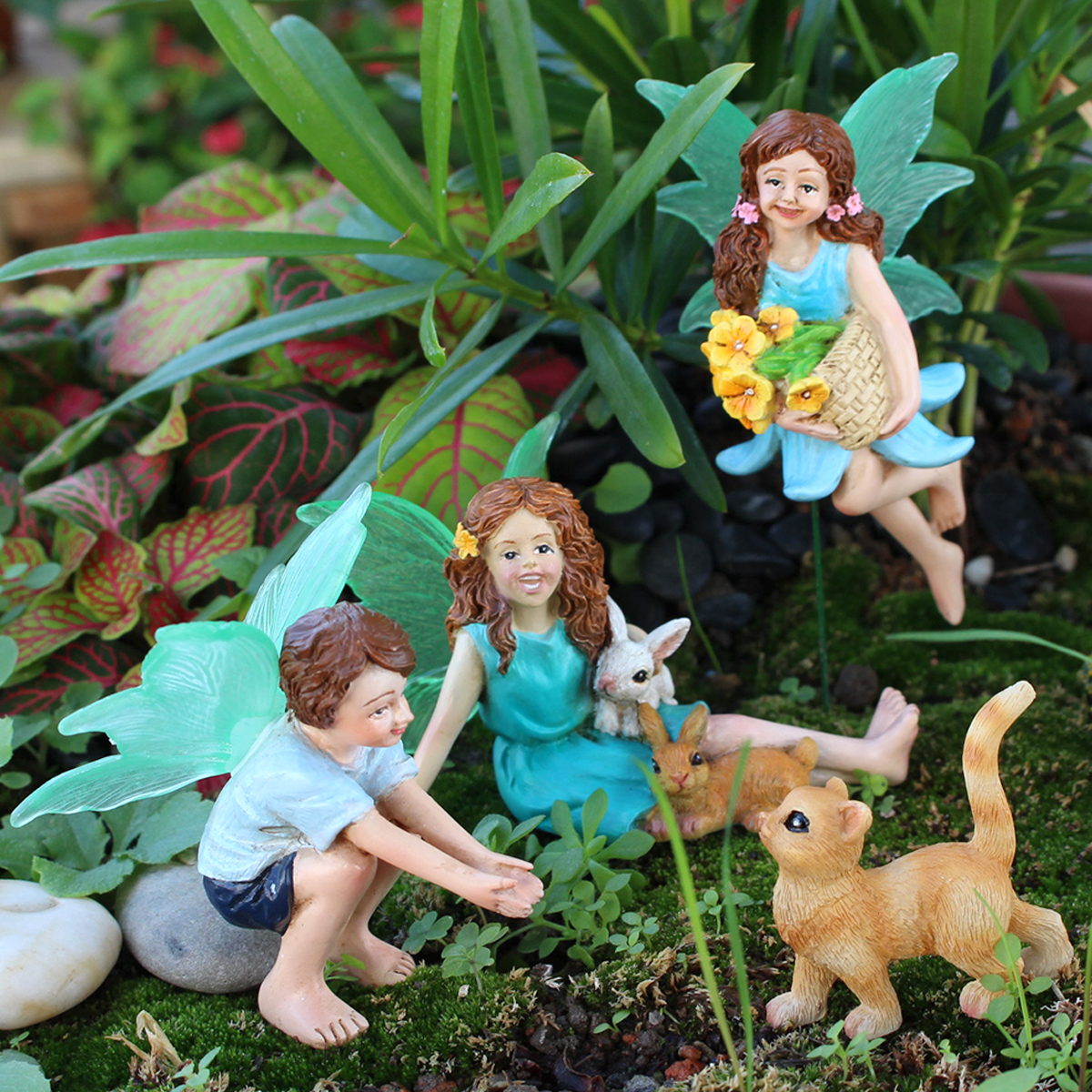 4pc Flower Fairy and Animal Pa - مراجعة Resin Art Flower وسعره