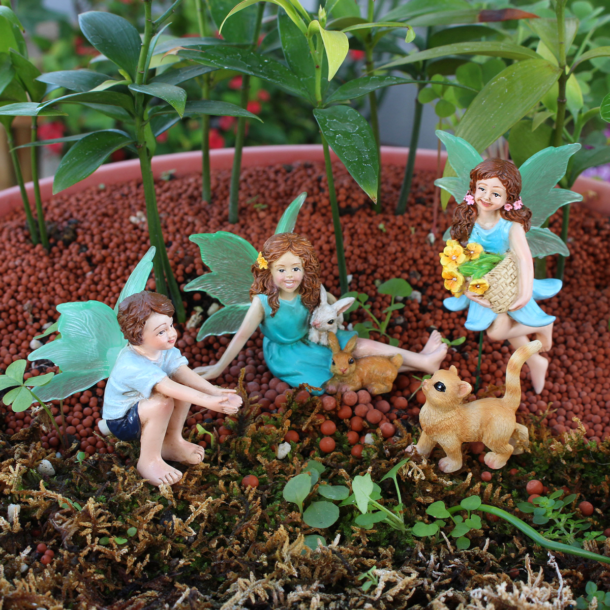 4pc Flower Fairy and Animal Pa - مراجعة Resin Art Flower وسعره