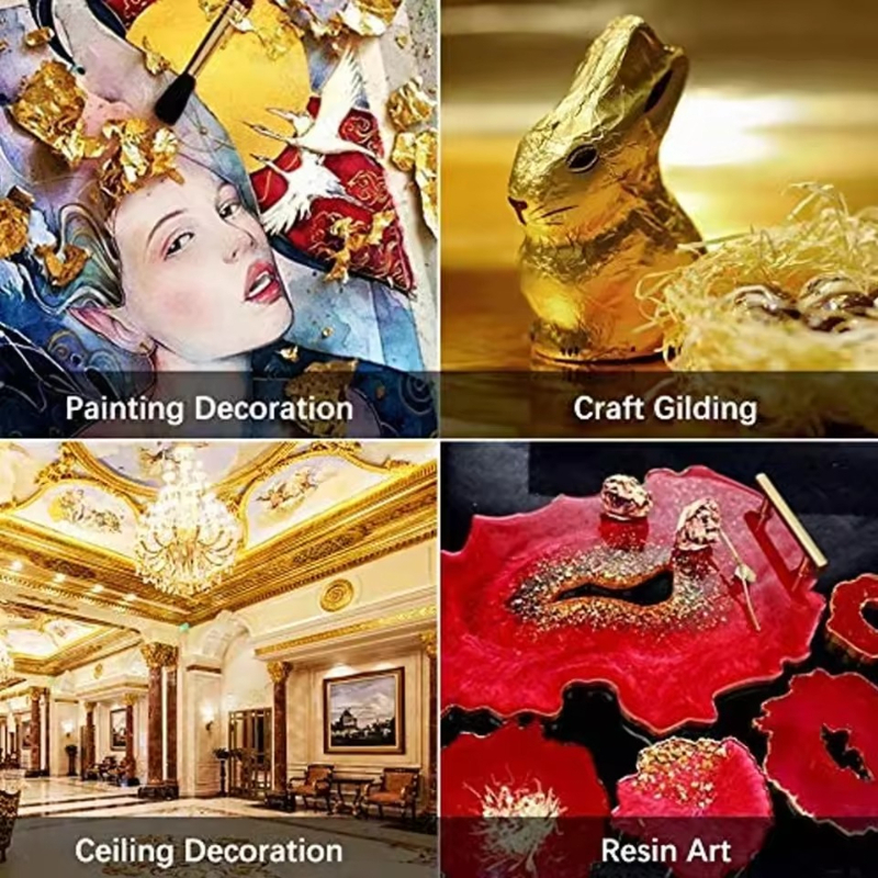 100Pcs Imitation Gold Foil She - مراجعة Resin Art Gift For Anniversary وسعره