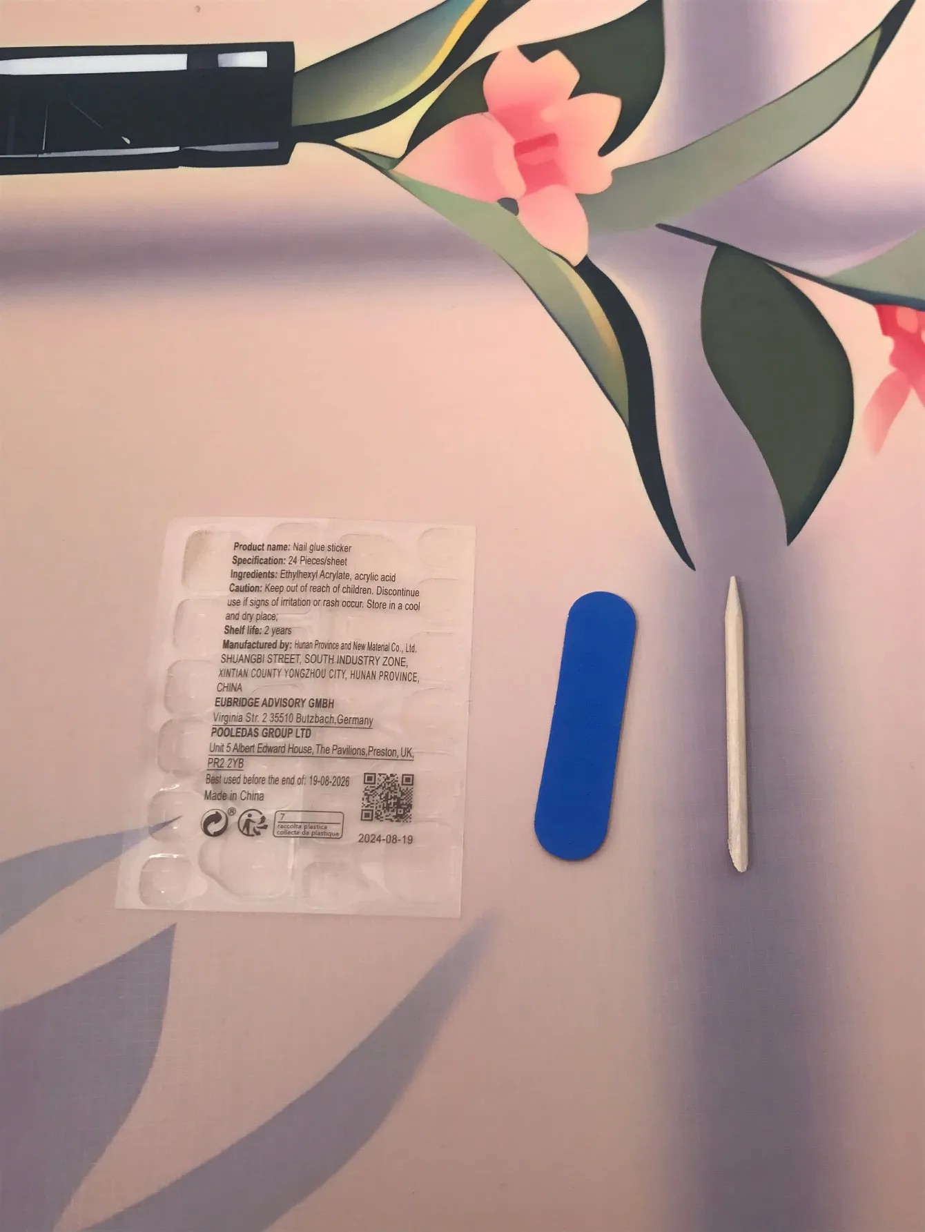 10PCS Square Handmade Press On - مراجعة Resin Art Flower وسعره