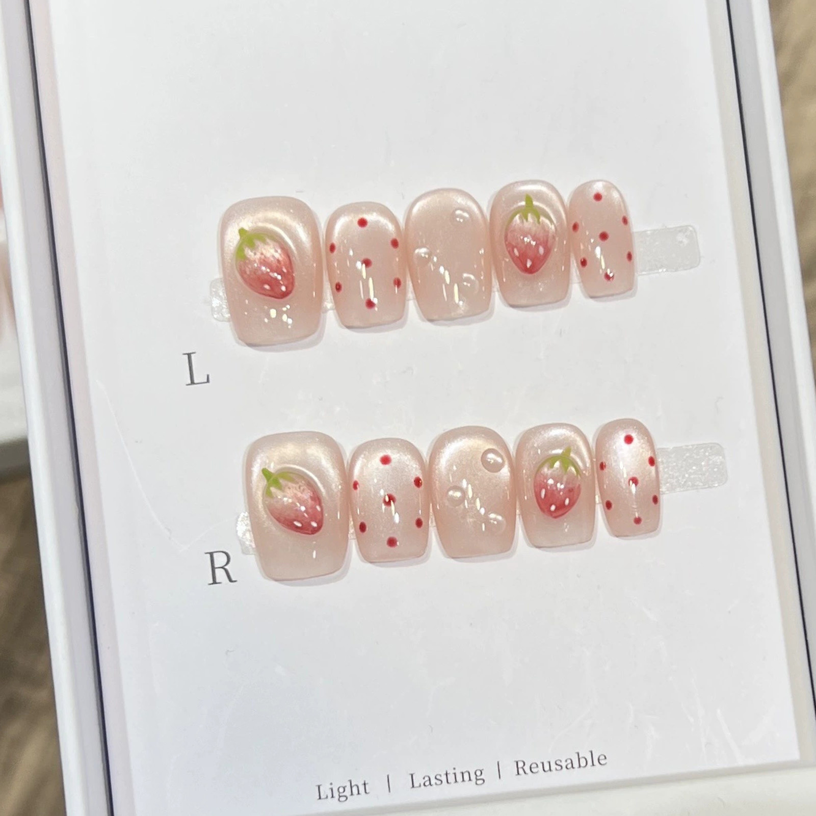 10PCS Short Square Fake Nails  - مراجعة Resin Art Flower وسعره