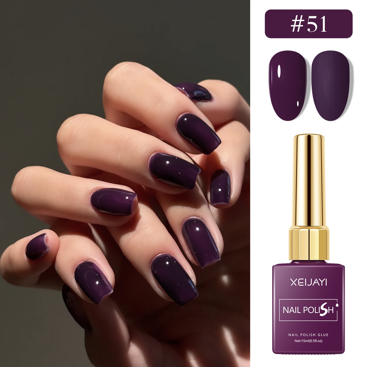 6PCS/SET 15ml Gel Nail Polish  - مراجعة Resin Art Purple وسعره