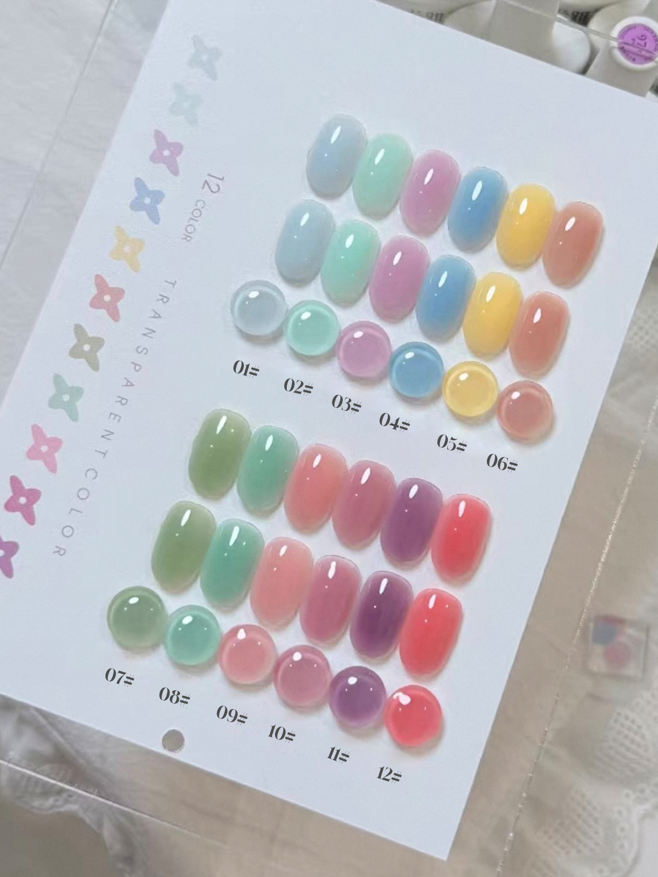 1/12pcs 2026 Spring and Summer - مراجعة Resin Art Purple وسعره