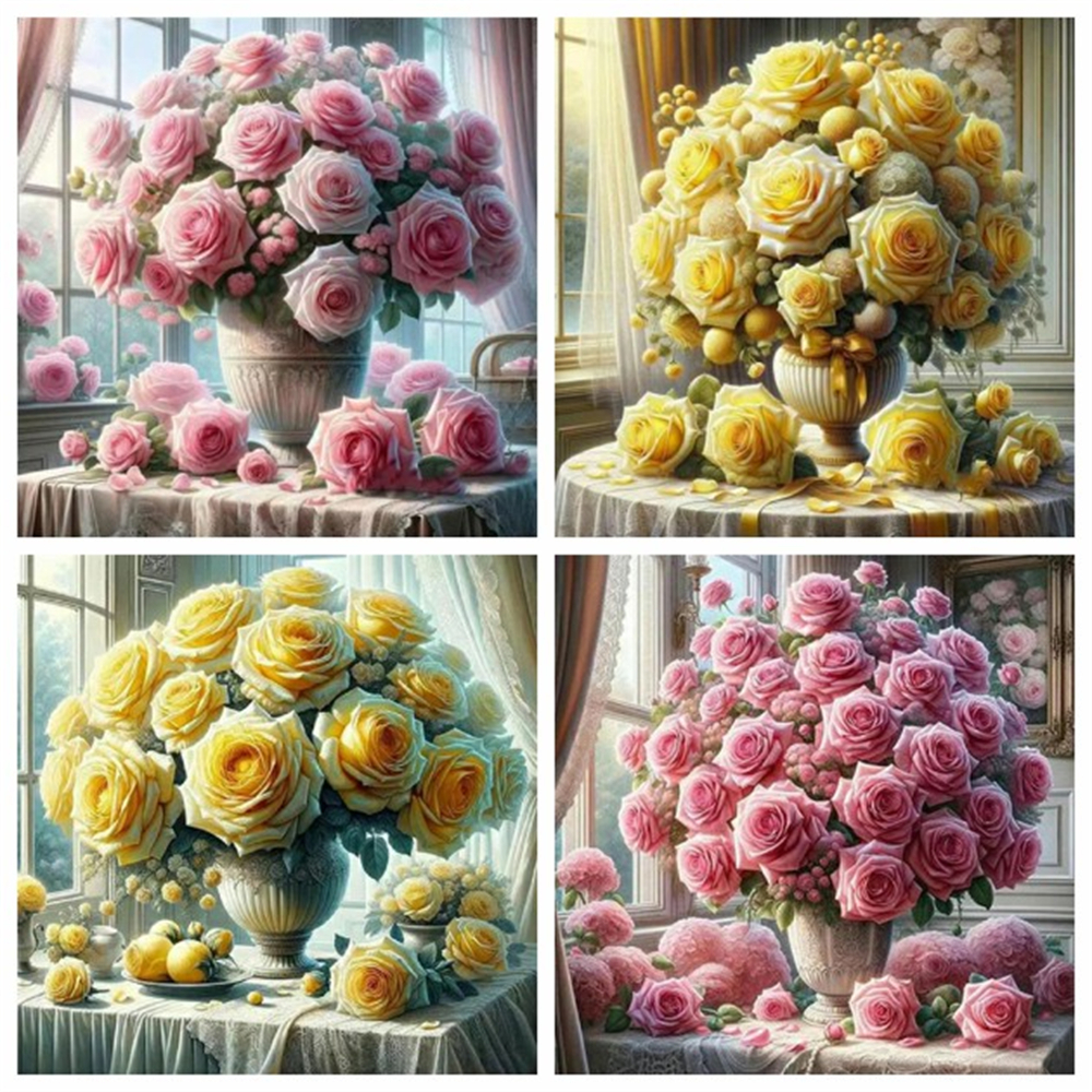 1PC frameless  5D Diy Diamond  - مراجعة Resin Art Flower وسعره