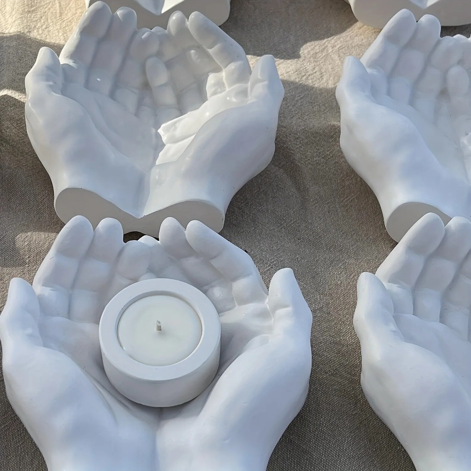 1pc Hand Plaster Mold for Resi - مراجعة Coaster Mold Square وسعره