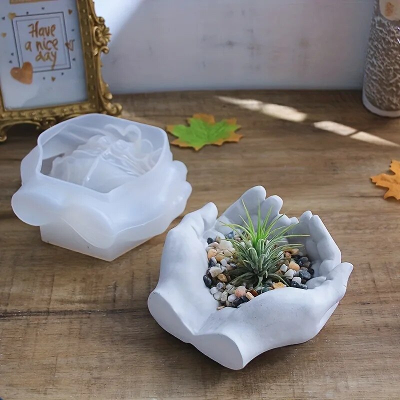 1pc Hand Plaster Mold for Resi - مراجعة Coaster Mold Square وسعره