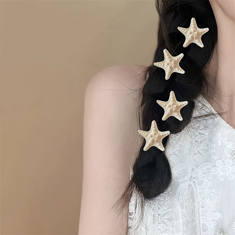 Set of 4 Elegant Starfish Hair - مراجعة Resin Art Beach Theme وسعره