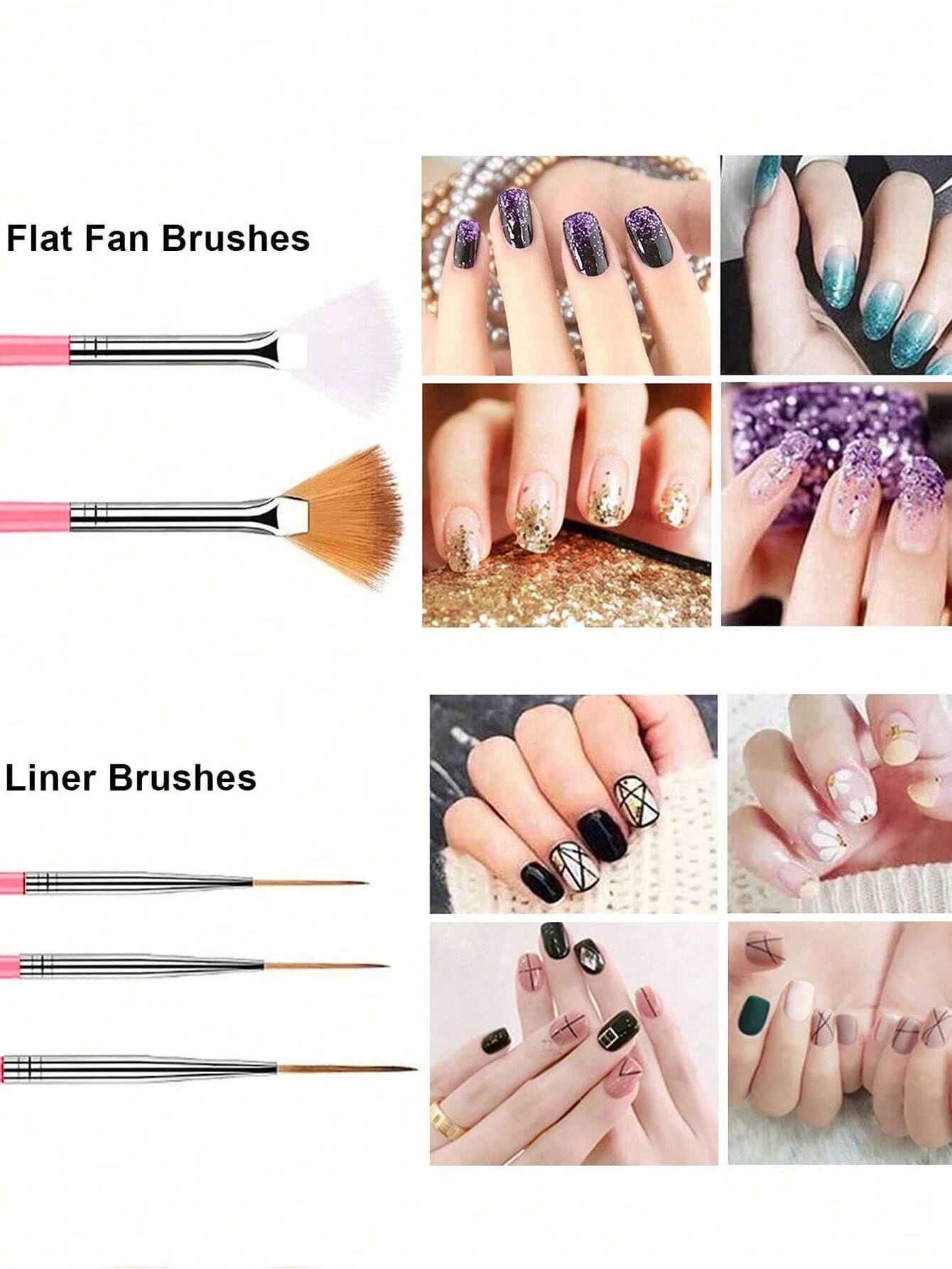15/22pcs White Nail Art Tool S - مراجعة Resin Art Acrylic وسعره