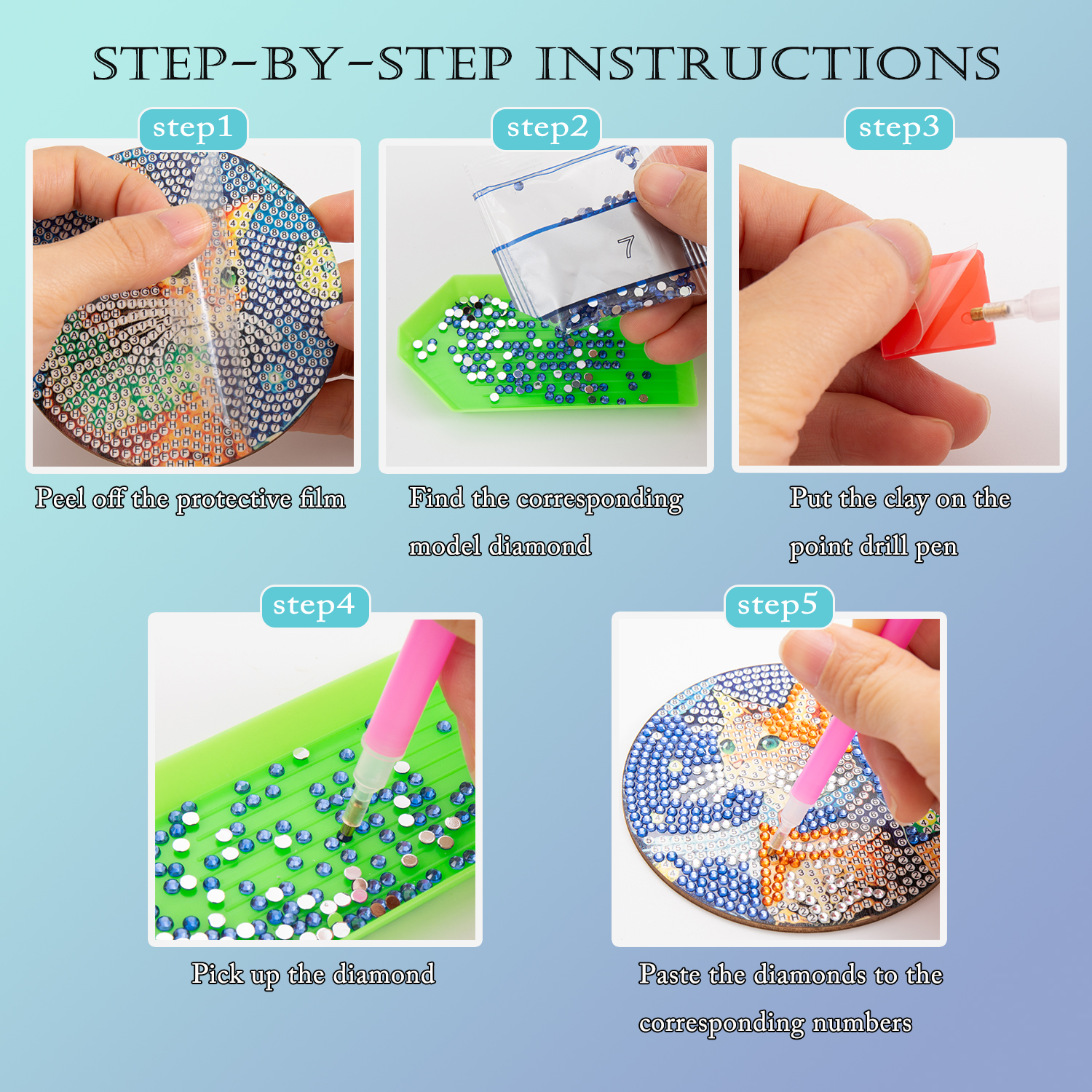 8 pieces/set of diamond painte - مراجعة Resin Art Acrylic وسعره