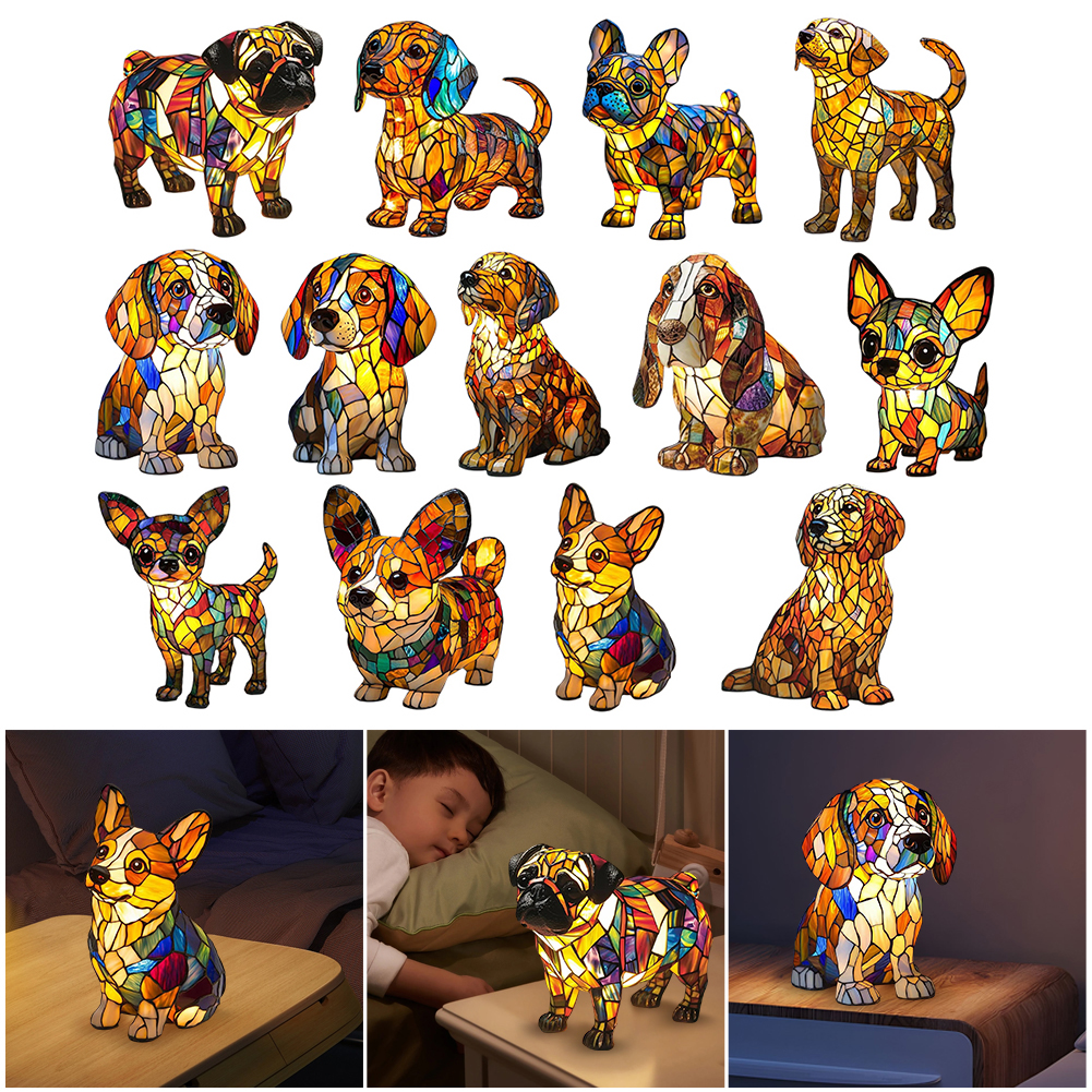 Dog Lamp Dog Series Art Night  - مراجعة Resin Art Table Top وسعره