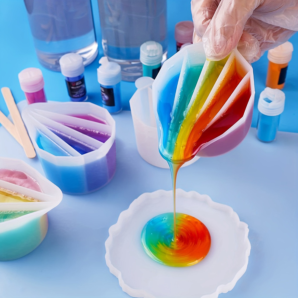 2/3/4/5 Grids Silicone Split C - مراجعة Resin Mixing Cup وسعره