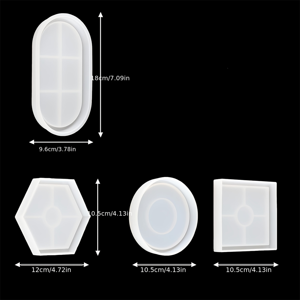 4pcs/Set Storage Tray Coaster  - مراجعة Coaster Mold Square وسعره